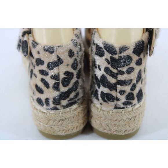 Bella Marie Leopard Espadrilles Size 8 Women's Peep Toe - Picture 8 of 11